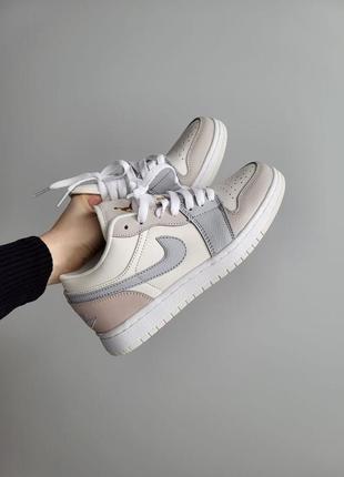 Nike air jordan beige gray4 фото