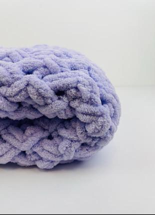 Теплый плюшевый плед для младенцев ручной работы сиреневый фиолетовый плетения сердечка3 фото