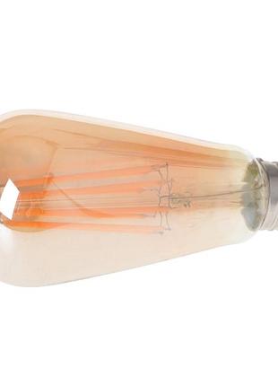 Лампа світлодіодна (мат. золото) e27 led 9w ww st64 cog