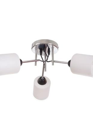 Современная люстра на 3 лампочки lk-724s/3 e27 bk/ch