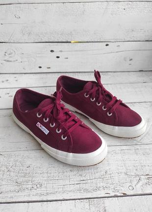 Классные бордовые кеды оригинал superga 38p