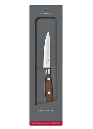 Кухонний кований ніж victorinox grand maitre wood kitchen 100 мм дерево (7.7200.10g)2 фото