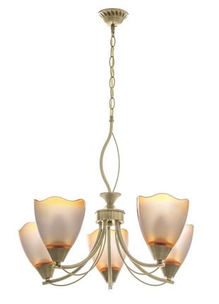 Люстра підвісна на 5 плафонів у вітальню lk-612s/5 e27 ab