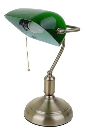 Настільна лампа банківська зелена mtl-52 e27 ab