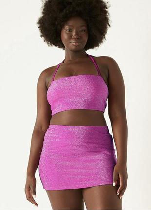 Пляжная одежда мини юбка и топ swim shimmer cover-up mini skirt and top victoria’s secret pink