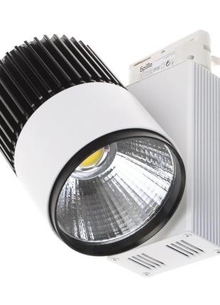 Світильник трековий поворотний led 401/30w nw cob wh/bk