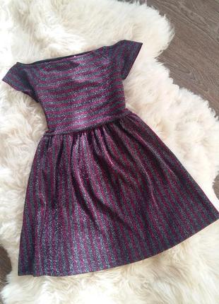 Ошатне люрексовое плаття by very (англія) на 10 років (розмір 140)