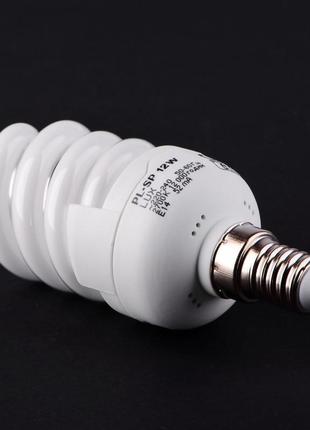 Комплект из двух энергосберегающих ламп pl-sp 12w/827 e14 lux