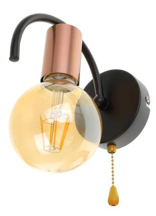 Бра чорно-золотистого кольору без плафона bl-997w/1 e27 bk+ac (29-277)