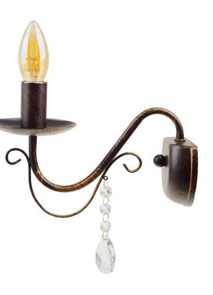 Настінне бра-свічка bcl-734w/1 e14 bk/g (29-283)