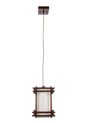 Люстра дерев'яна підвісна в східному стилі на один плафон bkl-261s/1