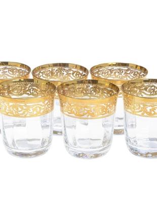 Набір склянок для віскі 6шт 275ml gold версаль ngc32setwiskey