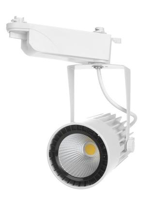 Светильник трековый поворотный led 410/24w ww wh cob1 фото