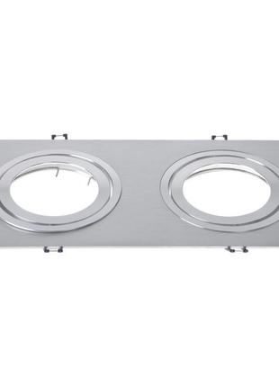 Світильник вбудований поворотний hdl-dt 104/2 aluminium