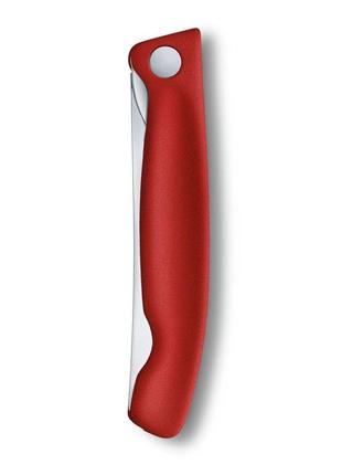 Кухонний ніж victorinox swiss classic foldable paring knife складаний, червоний, 11 см (6.7831.fb)5 фото