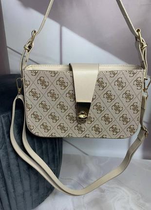 Женская сумка клатч guess beige1 фото