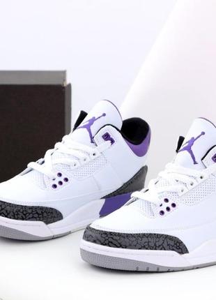 Женские кроссовки blue air DA3130-800 jordan retro 3 white violet 36-37-38-39-407 фото