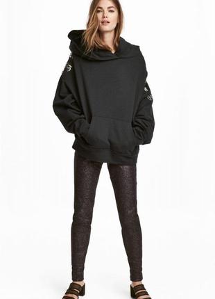Стильні блискучі джинси штани від h&m, p. 34