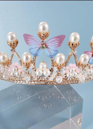Діадема принцеси ельзи з перлинами2 фото