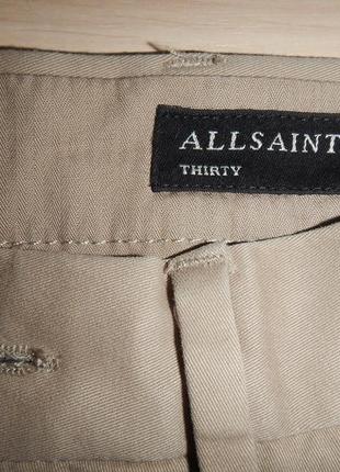 Стильные брюки allsaints р. 30 хлопок6 фото