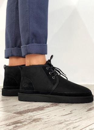 Ugg neumel black мужские ботинки с натуральным мехом /осень/зима/весна😍4 фото