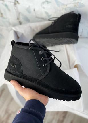 Ugg neumel black мужские ботинки с натуральным мехом /осень/зима/весна😍8 фото
