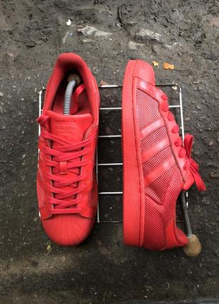 Кроссовки adidas superstar красные4 фото