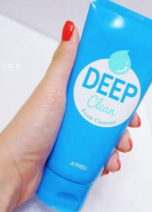 Пінка для глибокого очищення a'pieu deep clean foam cleanser5 фото