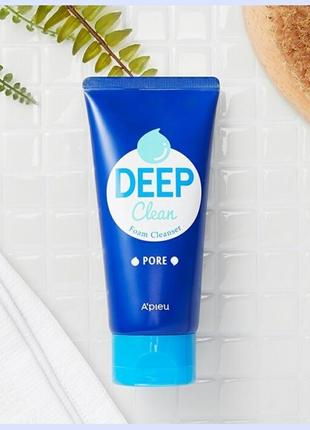 Пенка для глубокого очищения a'pieu deep clean foam cleanser pore3 фото