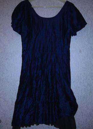 Синє плаття синее платье вискоза