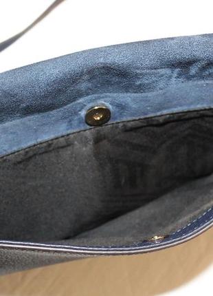 Темно синяя замшевая сумка клатч rebecca minkoff6 фото