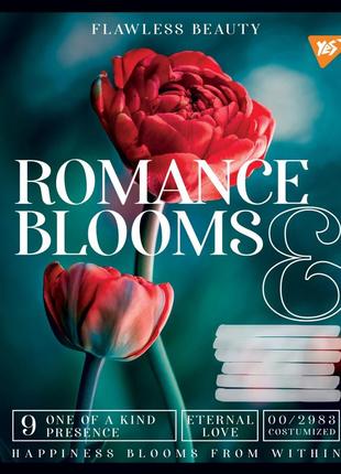 Школьная тетрадь yes, 36 листов, клетка, , romance blooms (766415)