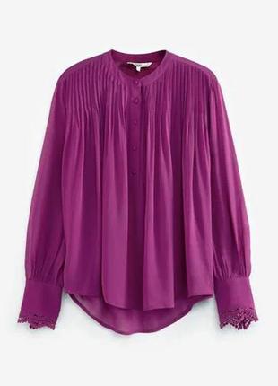 Шикарная блузка с кружевными манжетами next, l3 фото
