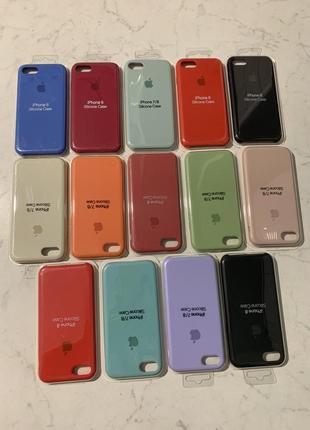 Силіконовий чохол apple silicone case на айфон {для iphone} 6s/7/7 /8/8 /xs2 фото