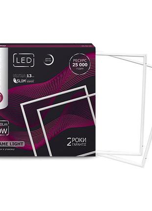 Led світильник velmax v-frl, 40w, рамка, 595x595mm, 6200k, 3500lm, з блоком живлення