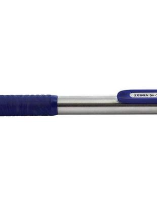 Ручка zebra кулькова, металева, синя, (f301 ultra-bl)