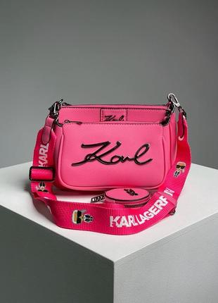 Сумка в стилі karl lagerfeld pochette pink арт:22015