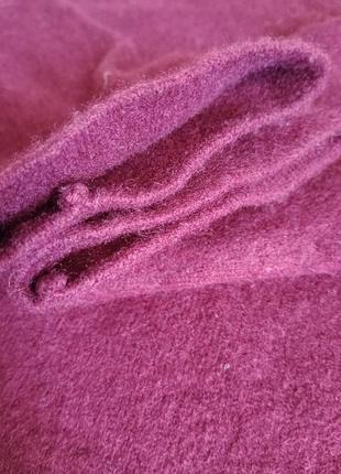 Вовняна шерсть + повітропроникна водолазка під горло светр кофта бордового кольору wool фірмова9 фото