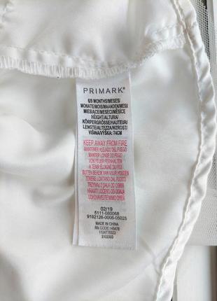 Нарядное кружевное фатиновое белое платье на девочку 6-9мес  primark10 фото