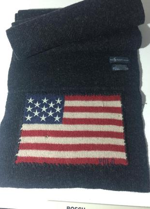 Шерстяной шарф Camisa Polo Reta Lisa Azul-Marinho