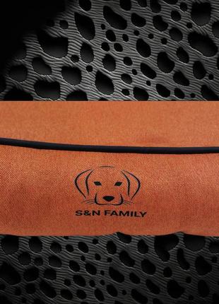 Лежанка для собаки s&n family orange m 80х55х18см оранжевый7 фото