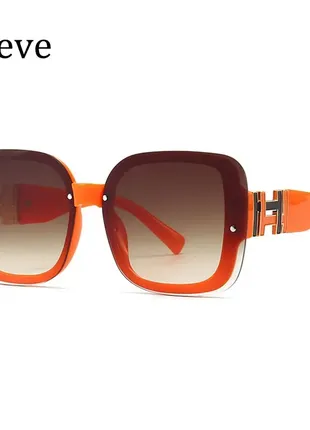Модные оранжевые женские квадратные солнцезащитные очки