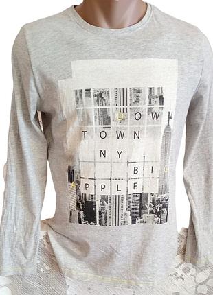 Down town ny bi apple-принт.лонгслів/кофта піжама легка
