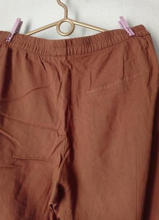 Легкие брюки из вискозы, размер 48-52, цвет кирпичный4 фото
