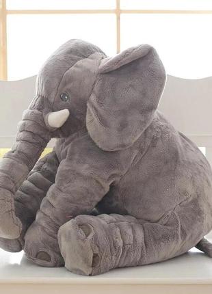 Мягкая игрушка-слоник resteq. милый плюшевый слоненок подушка 60см серый