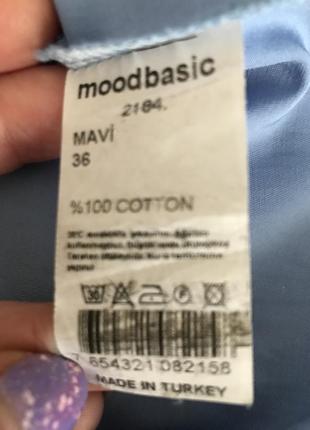 Стильное голубое платье - рубашка от moodbasic, размер 36, укр 42-445 фото