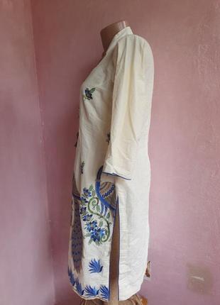 Индейское платье с павлинами вышиванка5 фото