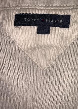 Котоновый пуловер бренд tommy hilfiger6 фото