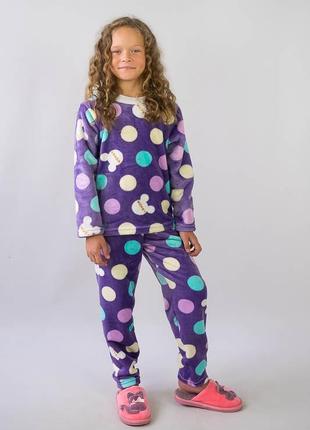 Махрова тепла піжама дитяча, детская пижама велсофт из махры3 фото