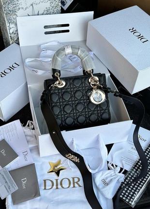 Сумка cd small lady dior my abcdior bag black в высочайшем качестве